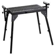 Folding Miter Saw Stand with Rollers,8 Levels Adjustable 300lbs Power Tool Stand