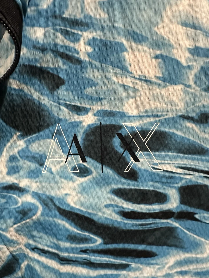 A|X Armani Exchange Men's Long Sleeve Blouson Jacket Full Zip, Graphic Blue, L - Image 2 of 4