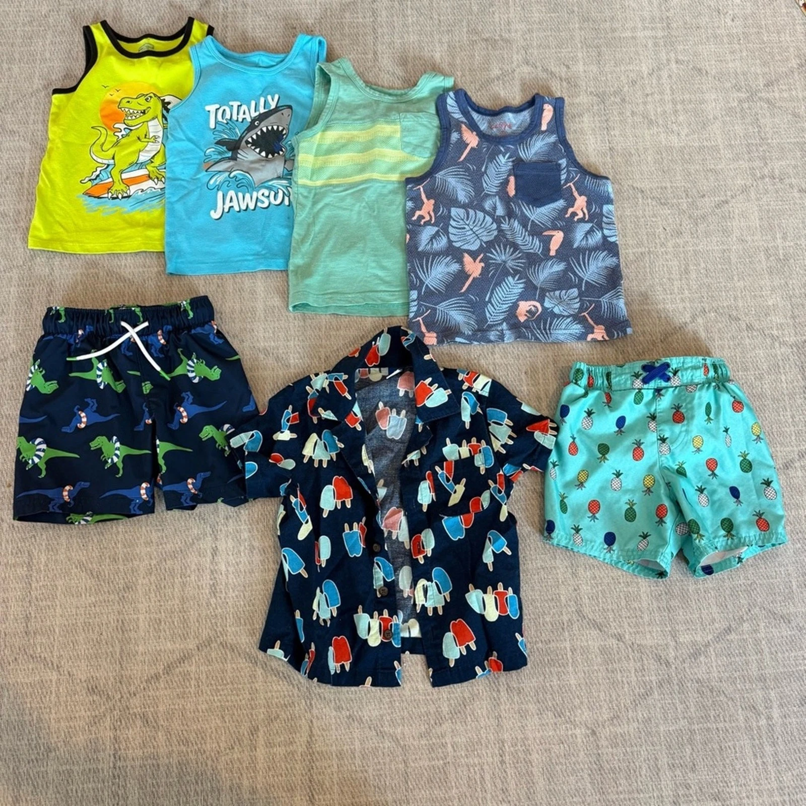 Colorful Kids' Summer Clothing and Swim Trunks Set 3T
Opens in a new window or tab