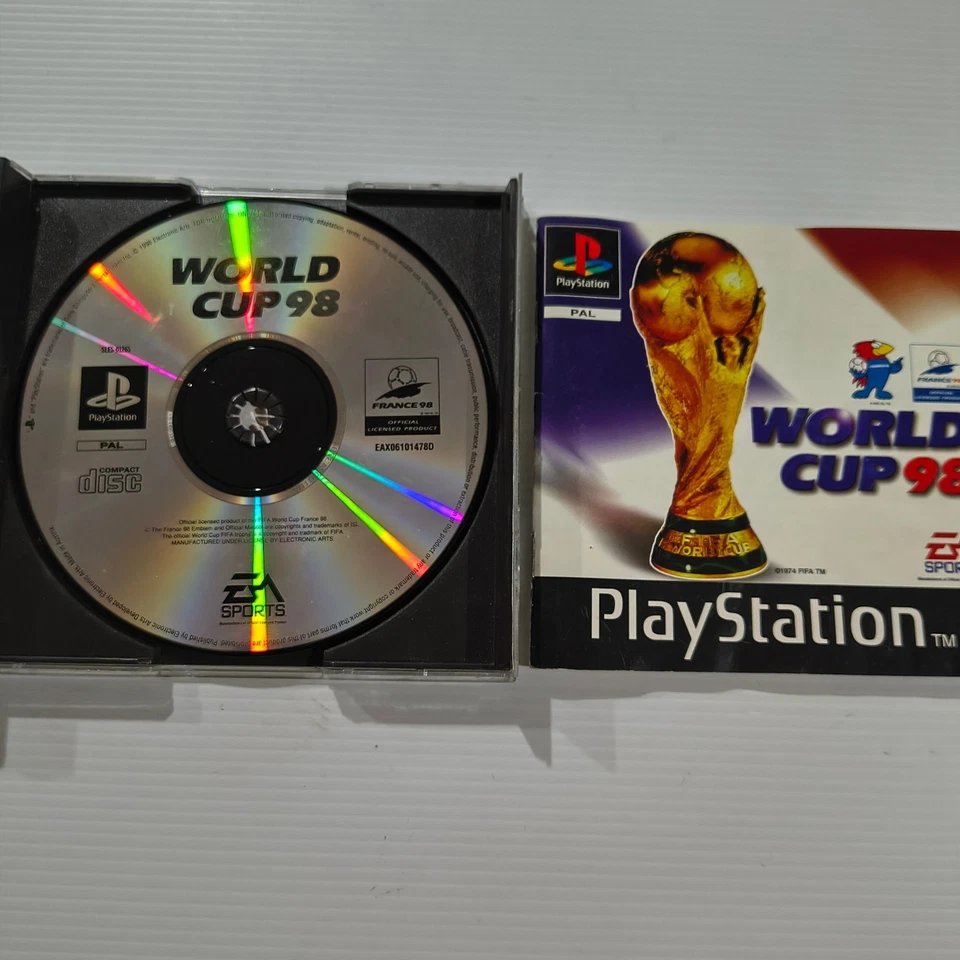 PS1 World Cup 98 Sony PlayStation One Game France 98 with Manual - PAL Tested OK - Image 3 of 4