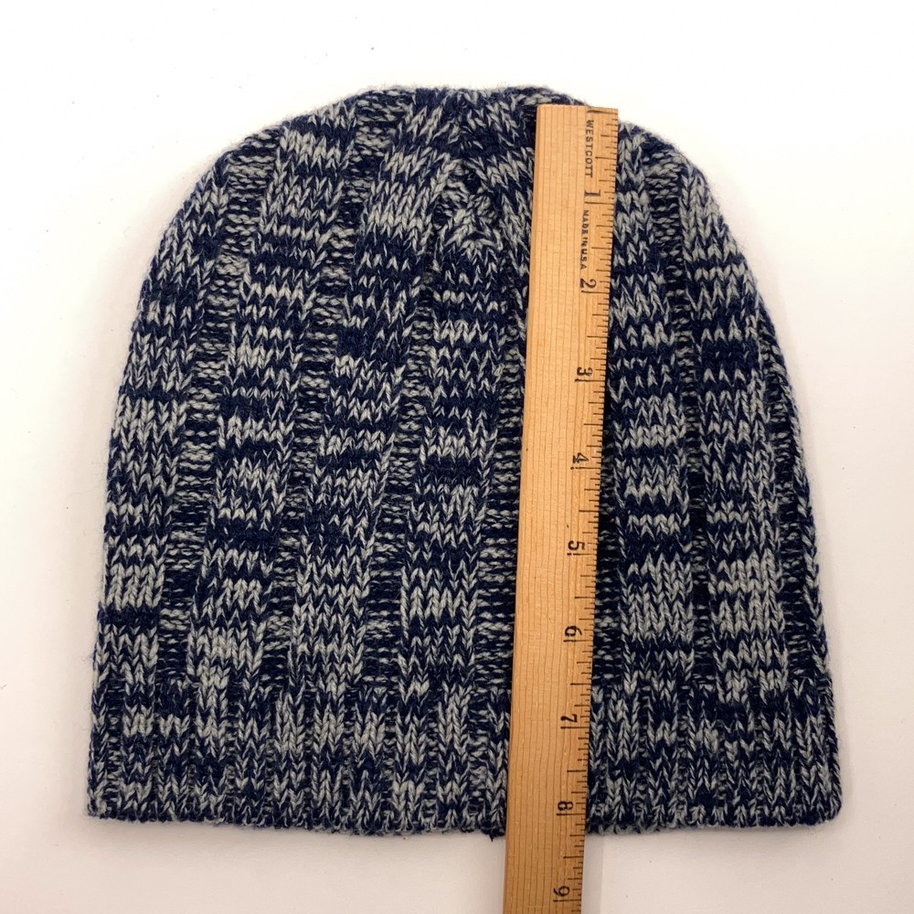 Thin Knit Plain Blue Gray Pattern Winter Beanie C… - image 7