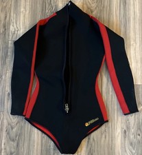 Fathom Seaflex Women's Size Medium Wetsuit Black Red Diving Surf
