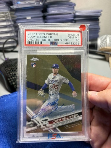 2017 Topps Chrome Update Cody Bellinger Auto /50 Debut Gold Refractor PSA 10 RC