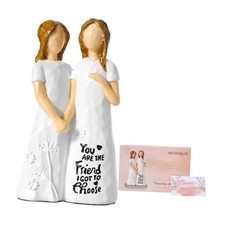 Best Friend Birthday Gifts for Women Friendship, Hand-Painted Sculpture Gifts