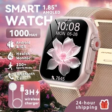  Fashion Women Watch Smart Watches Full Touch Screen Call Smartwatch For Ladies