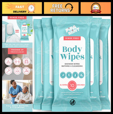 XL Body Wipes - No Rinse Shower Wipes for Adults, Travel, Camping, Gym, 50 ct