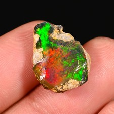5 Ct Black Ethiopian Opal Rough, Jewelry Grade Welo Opal Rough, Multi Fire Opal