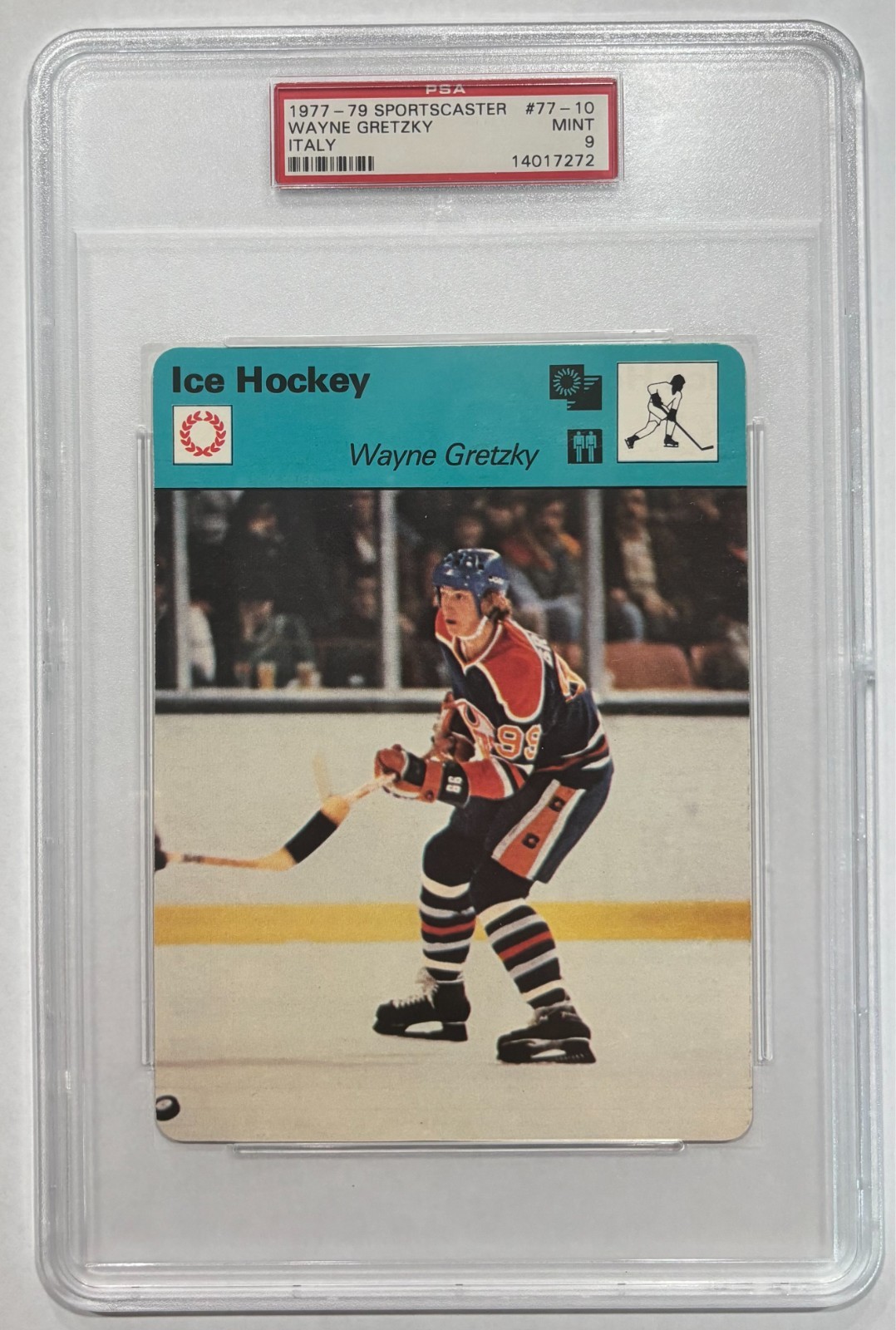 1977-79 Sportscaster #77-10 Wayne Gretzky Italy PSA 9