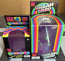 2 Pack Nee Doh Gumdrop Dream Drop Squeeze squishy. Purple/Blue