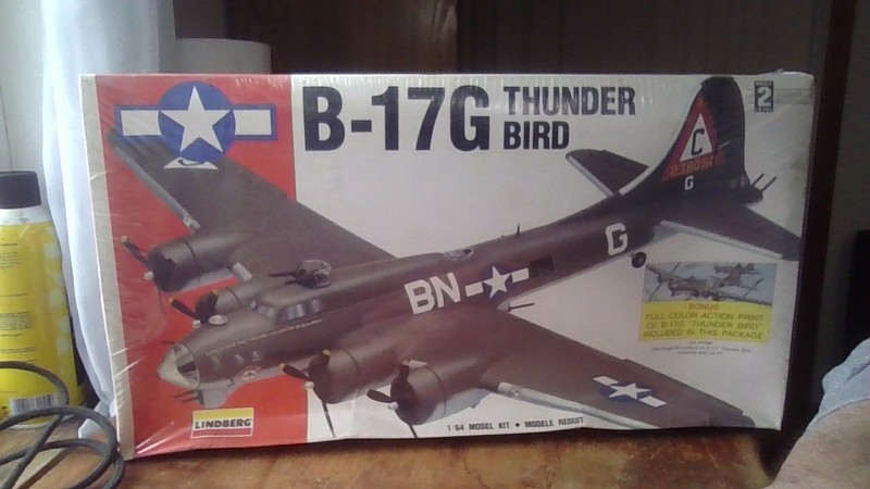 Lindberg 1/64 B-17G Thunder Bird Plastic Model Kit 75309 mfg 1991 NOS