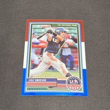 2023 Panini Stars & Stripes Colt Emerson #48 Red White & Blue Prizm (RC)