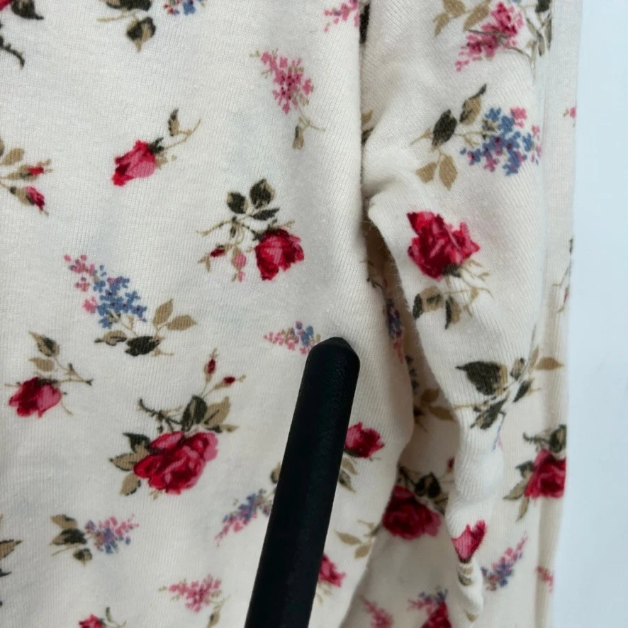 Suéter Lauren Ralph Lauren Mujer Extra Grande Marfil Estampado Floral Cárdigan Top Foto 4 de 4