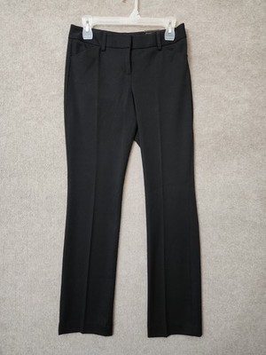 Express Editor Barely Boot Cut Pants Womens 0 Black Low Rise Career Stretch NEW