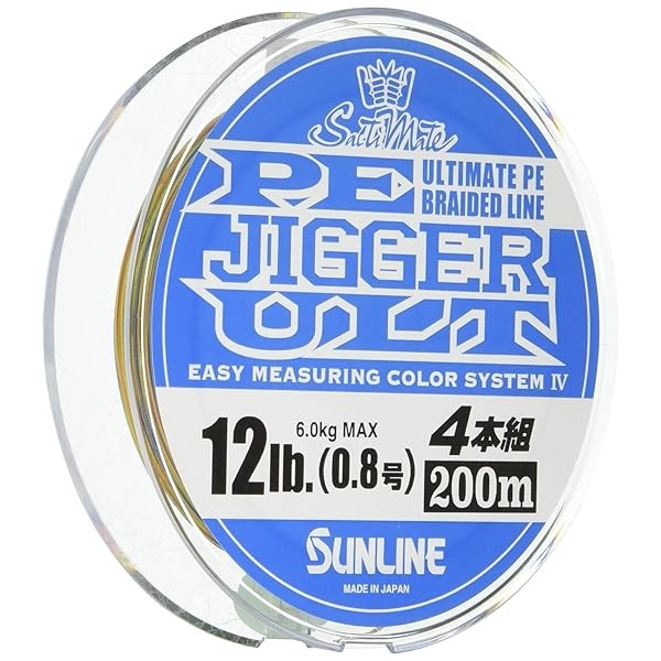 SUNLINE PE Line Saltimate JIGGER ULT 4pairs 300m #0.8 12lb Fishing Line Japan