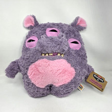 Fuggler Chunky Fuggs Hippo Plush 15in Purple Teeth Ugly Monster Squishy New