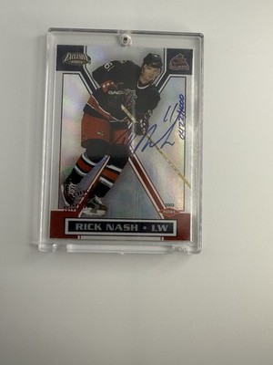 2002-03 Pacific Exclusive - Rick Nash #196 /1000 (AU, RC) + 17 More RCs