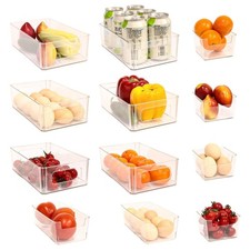 Refrigerator Organizer Bins 12 Pack Fridge Organizers with Handles ... Fast Ship