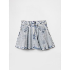 CL Gap Kids Girls Light Wash Denim Skater Mini Skirt 18 Light Blue Panel Skirt