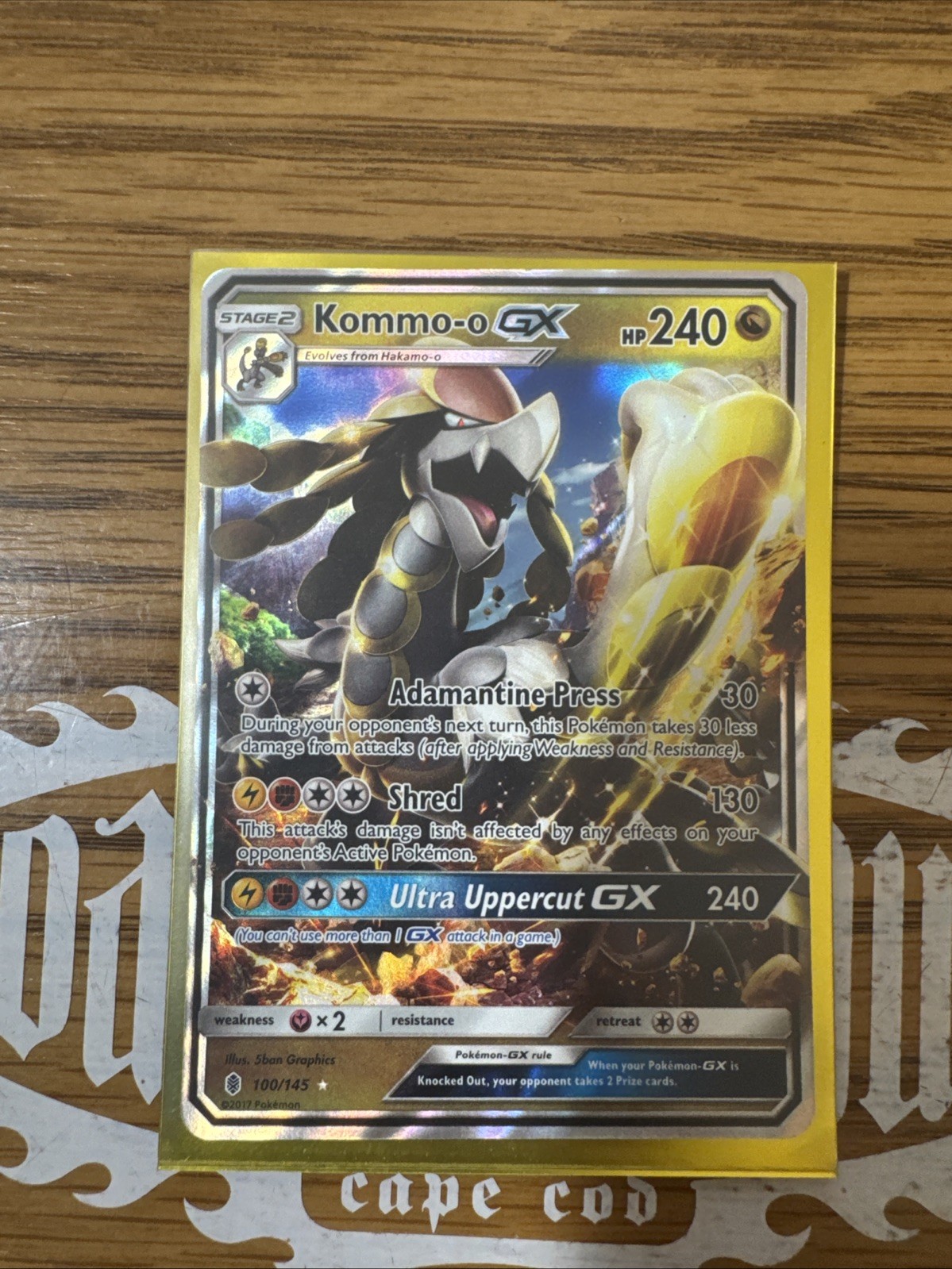 2017 Pokémon TCG Kommo-O GX Guardians Rising 100/145 Holo Ultra Rare Full Art