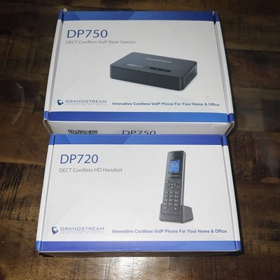 Grandstream DP750 Base Station with DP720 DECT Cordless HD VoIP Handset NIB