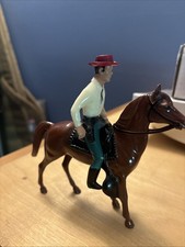 Vintage Hartland Plastics Wyatt Earp Figure With Walking Horse  Hat