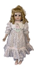 Porcelain doll Blonde Pretty CREEPY scary eyeball fell in See Pics a140