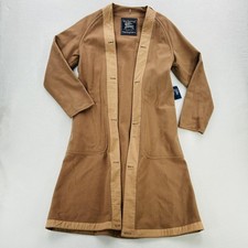Vintage Burberrys Coat Liner Womens Medium Brown Wool Camelhair Overcoat England