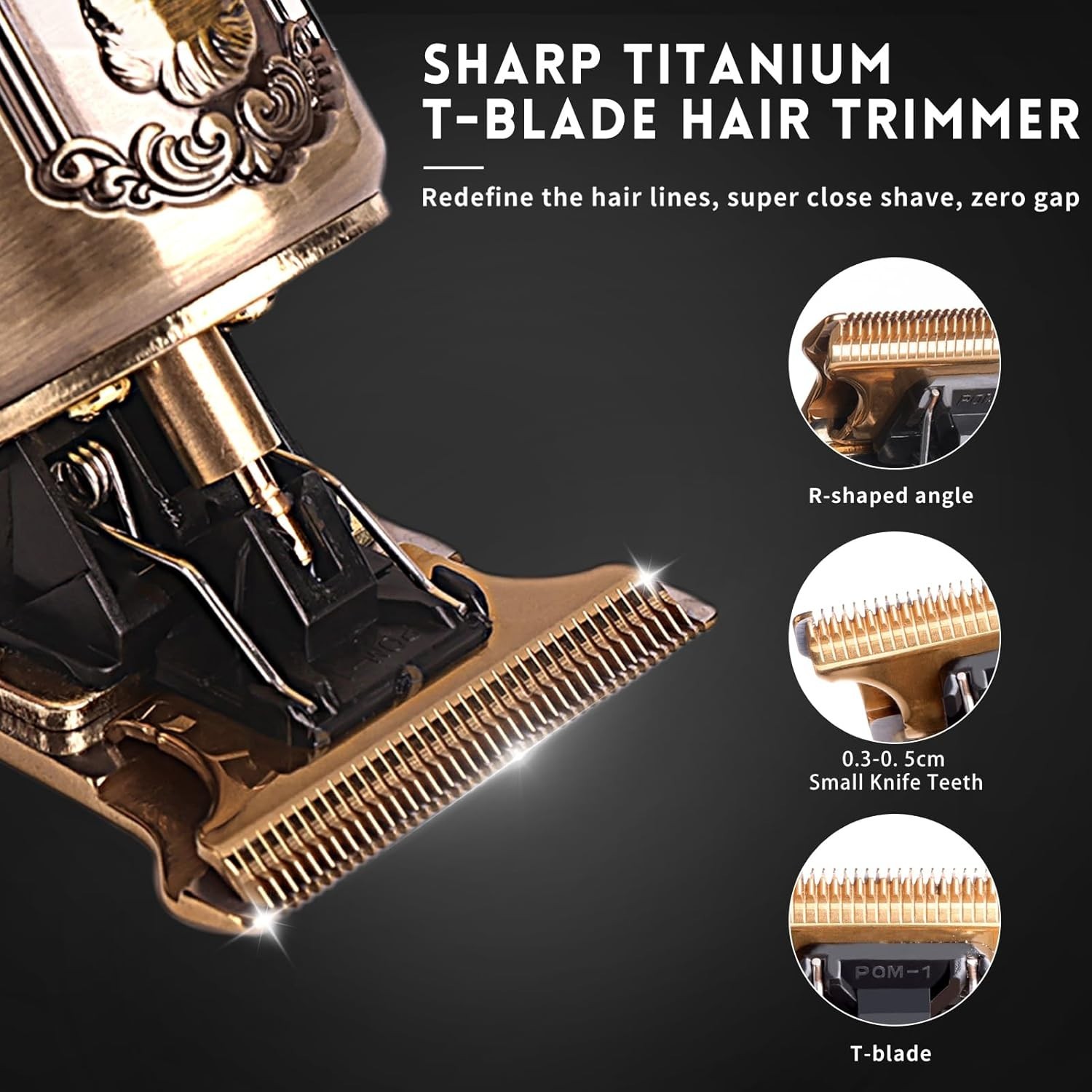 Professional Beard Trimmer, Cordless Zero-Gapped Clippers & T-Blade Trimmer, Men