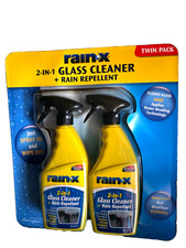 RainX 2in1 Glass Cleaner Rain Repellent Trigger Spray Car Windscreen 2x500ml
