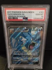 PSA 10 2017 POKEMON SUN & MOON CRIMSON INVASION FULL ART/GYARADOS GX 101