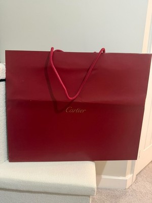 Authentische Cartier Geschenktüte - Größe Medium 12,5  x 11  x 4,75  - LEER