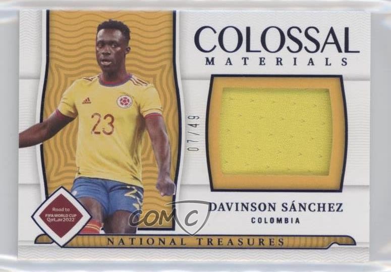 2022 Panini National Treasures Road to FIFA World Cup 7/49 Davinson Sanchez 0zu6
