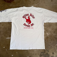 VINTAGE 90s MILLION DOLLAR COWBOY BAR T-SHIRT JACKSON HOLE WYOMING SZ XL 80s