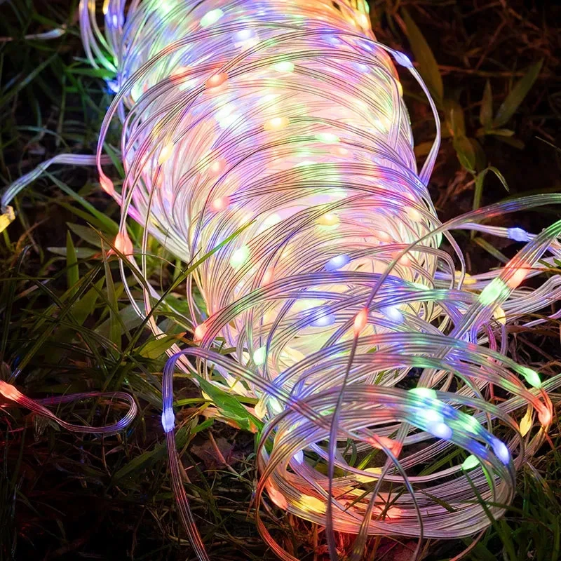 LED Solar Rope Lights String Outdoor Christmas Garden Decor (66Ft Multicolor) - Image 3 of 4