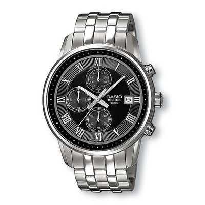 CASIO Beside BEM511D-1A Quartz Chronograph Watch, Black Dial