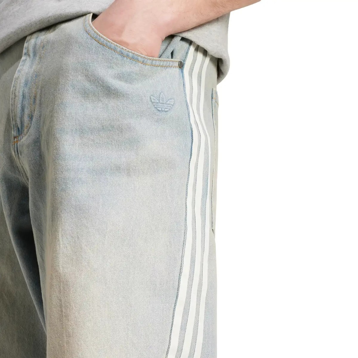 デニム・ジーパン ADIDAS ADILENIUM SEASON 3 ZIP WASHED DENIM PANTS 5FT329 adidas Originals Adilenium Season 3 Zip Women Washed Denim