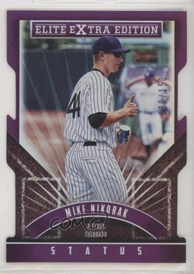 2015 Panini Elite Extra Edition Status Purple Die-Cut /150 Mike Nikorak #28 z6b