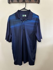 Ben Hogan Men's Polo Shirt Size Large, Blue, Short Sleeve, Performance Golf