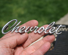 Chevrolet Script 6 - Vintage Metal Emblem Badge