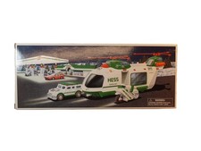 2001 Hess Helicopter with motorcycle and cruiser Die Cast