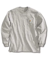Carhartt K126 Men's Loose Fit Heavyweight Long-Sleeve Pocket T-Shirt- Small