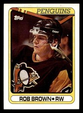  19 Rob Brown  Penquins Topps Sports 1990 Trading Card Hockey