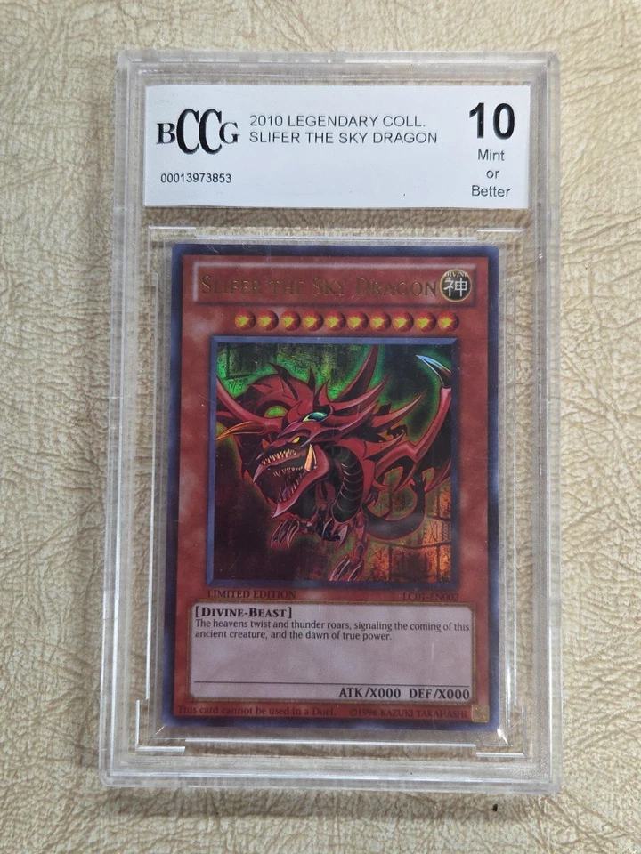 2010 Slifer The Sky Dragon Yugioh Legendary Collection BCCG 10 Mint - Image 2 of 4