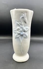 VAN BRIGGLE "Moon Glow" Matte White With Blue Dust Signed Vase