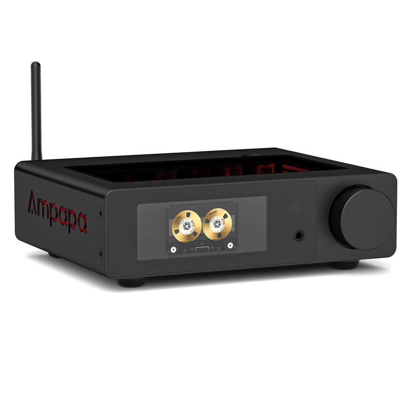 Ampapa Q1 HiFi DAC with ESS9039 & AK4493 Chips, Digital VU Meters, DSD512