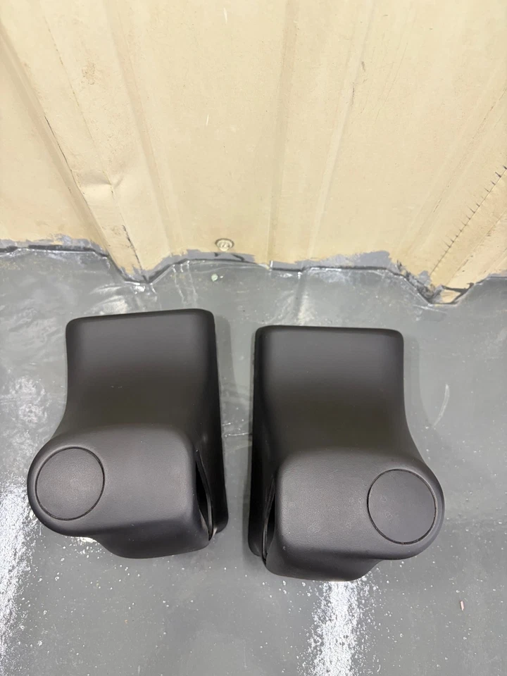 Cubierta de borde de barra antivuelco para cinturón de seguridad BMW Z3 Roadster 96-02 par negro derecha e izquierda OEM Foto 4 de 4