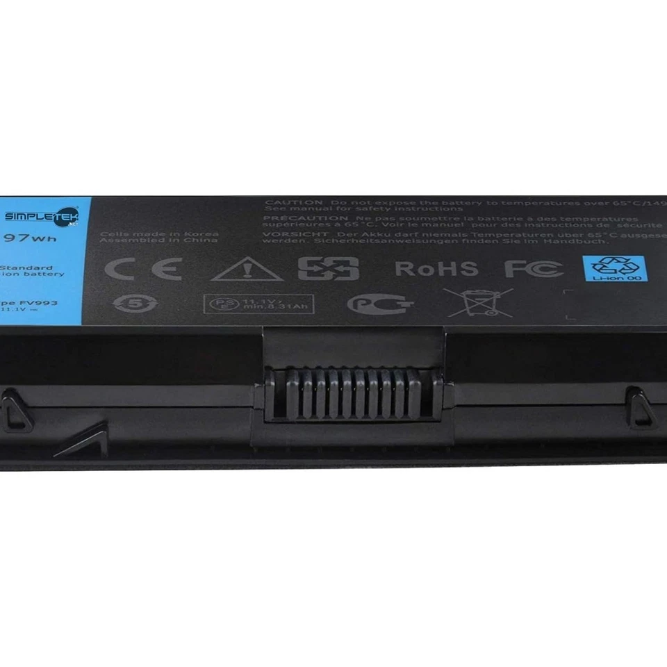 Batterie Pour Dell Precision M4600 9 Cellules Li-Ion 11,1 V 8250 mAh - Photo 2/4