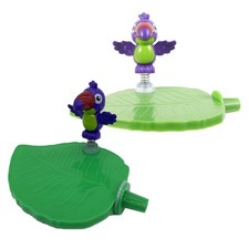 2pcs Bird Perch Platform For Parrots, Leaf Design Plastic Standing Branch, Play