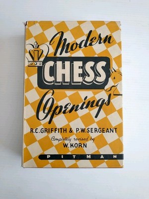 Modern Chess Openings-SEVENTH EDITION W Korn PITMAN 1946 Hardback and Dustcover