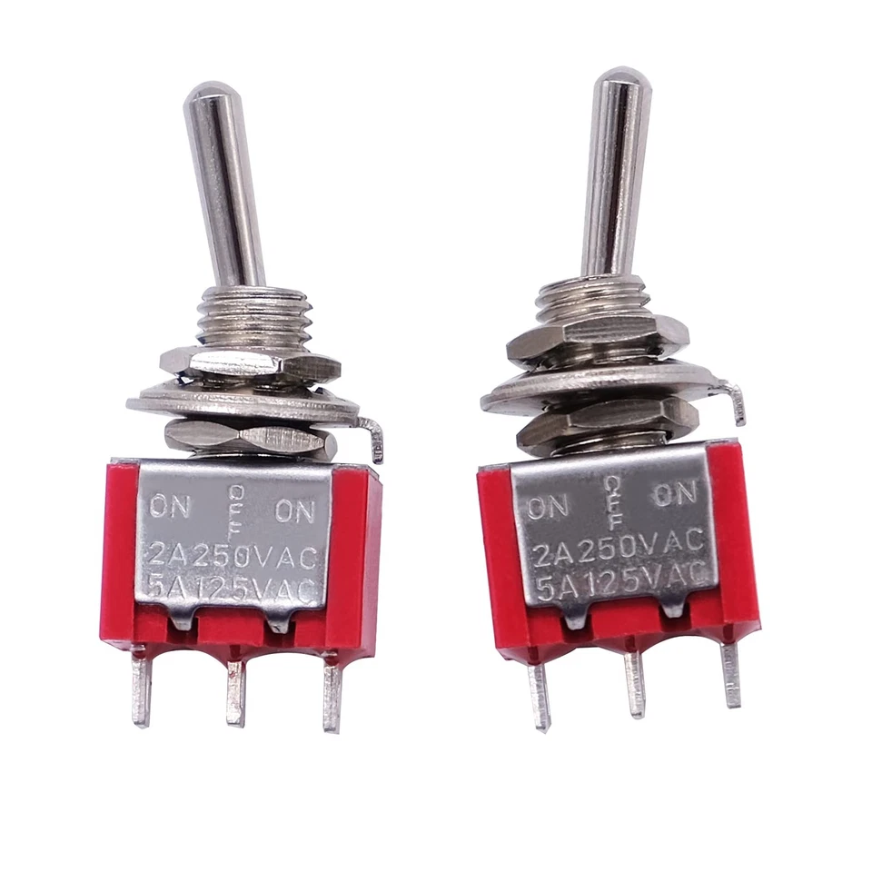 3 Terminal SPDT Toggle Switch 8pcs ON/Off/ON 5A 125V 2A 250V Car Dash - Image 3 of 4